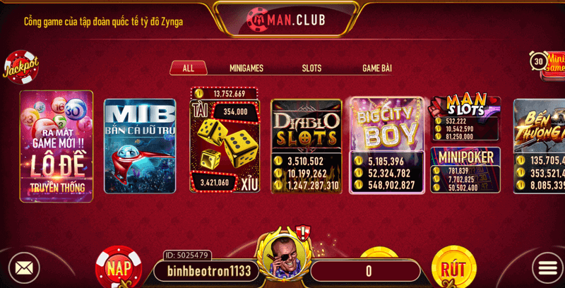 Những ưu điểm khi tham gia cổng game bài Manclub